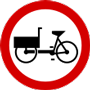 B-11 Zakaz wjazdu wózków rowerowych i rowerów wielośladowych